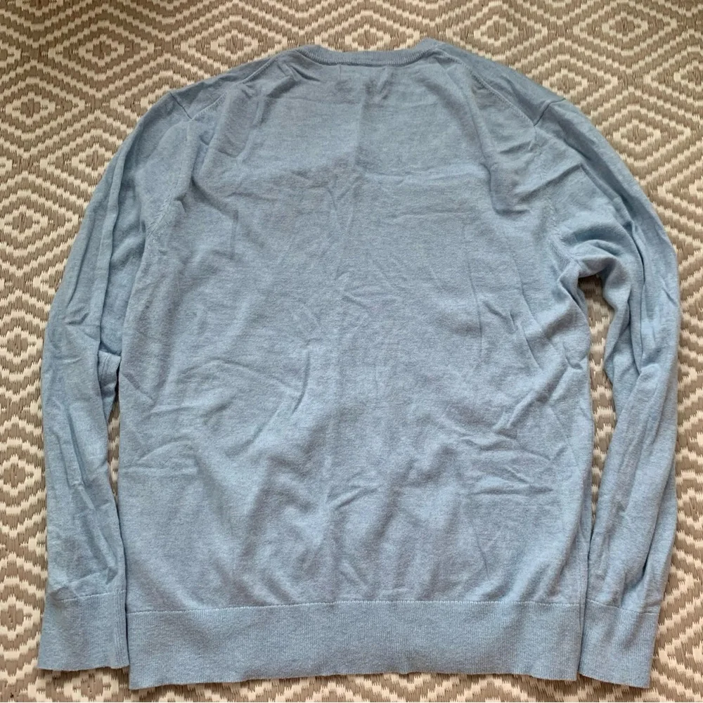 Banana Republic Light Sky Blue V-Neck Long Sleeve Luxe Sweater Men’s Large